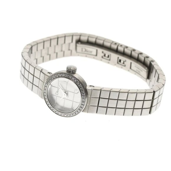 Dior La di de dior Diamond Bezel Silver Dial Quartz Ladies Watch main image 4
